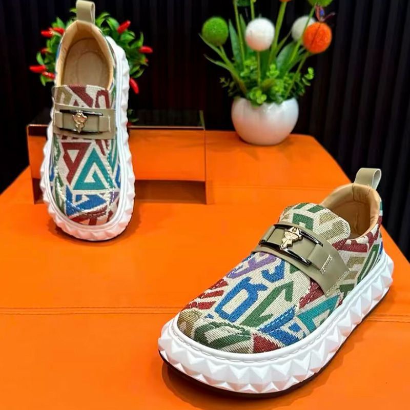Ethnic Fashion Walk - Sapatos Masculinos com Estampa Étnica, Sapatos