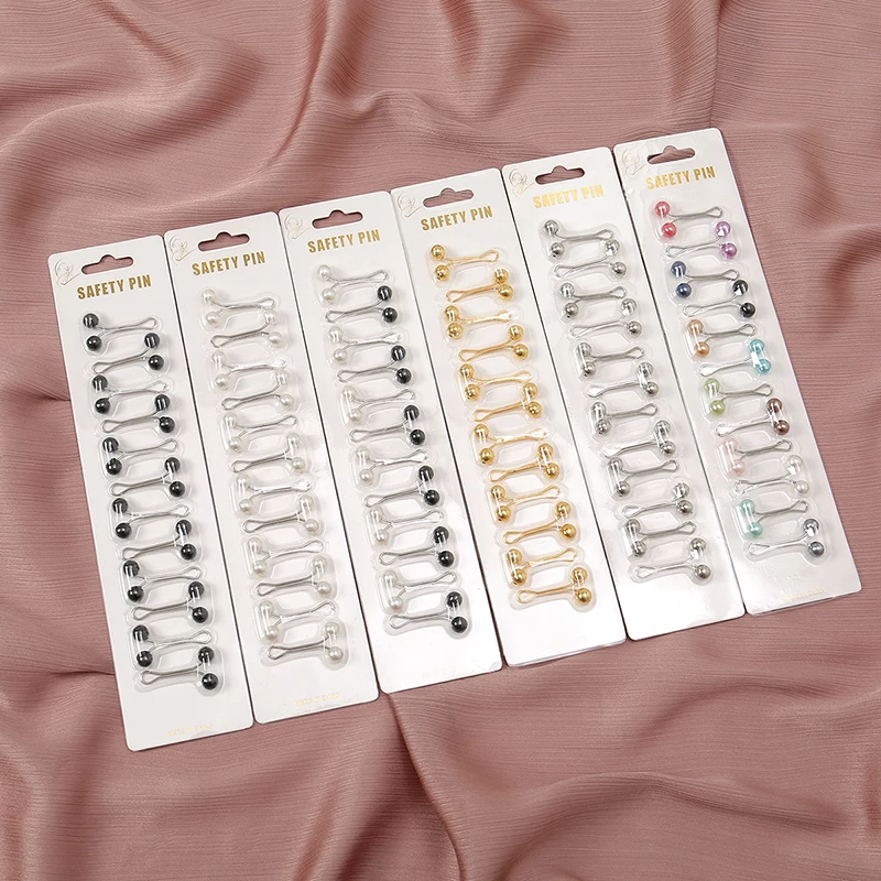 Ethnic Modern Fashion - 12 pçs/saco muçulmano hijab pinos cachecol