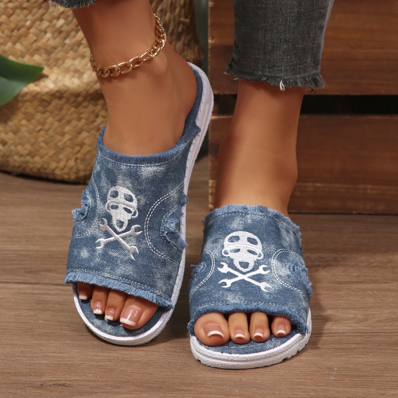 Ethnic Fashion Walk - Chinelo Feminino de Verão com Bordado,