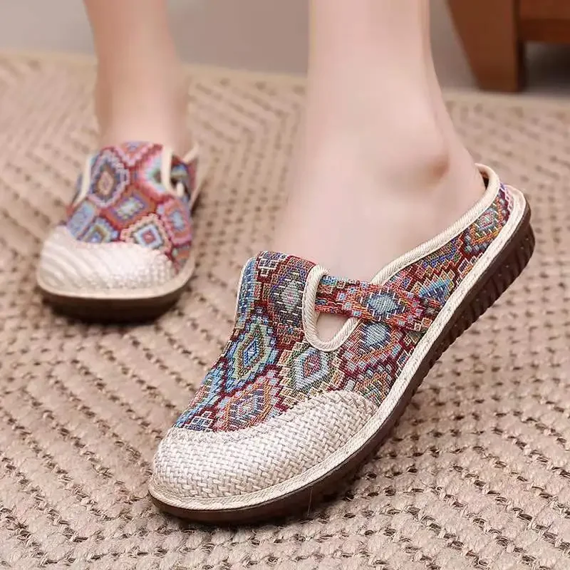 Ethnic Fashion Walk - Chinelos de estilo étnico para mulheres,