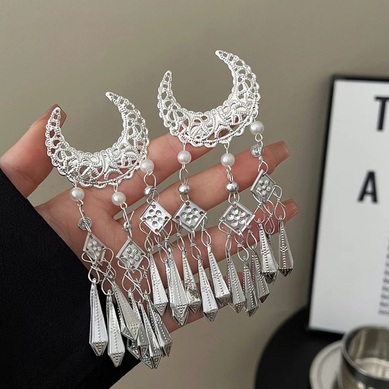 1pc estilo étnico prateado cre - Ethnic Fashion Walk avaliação e preço