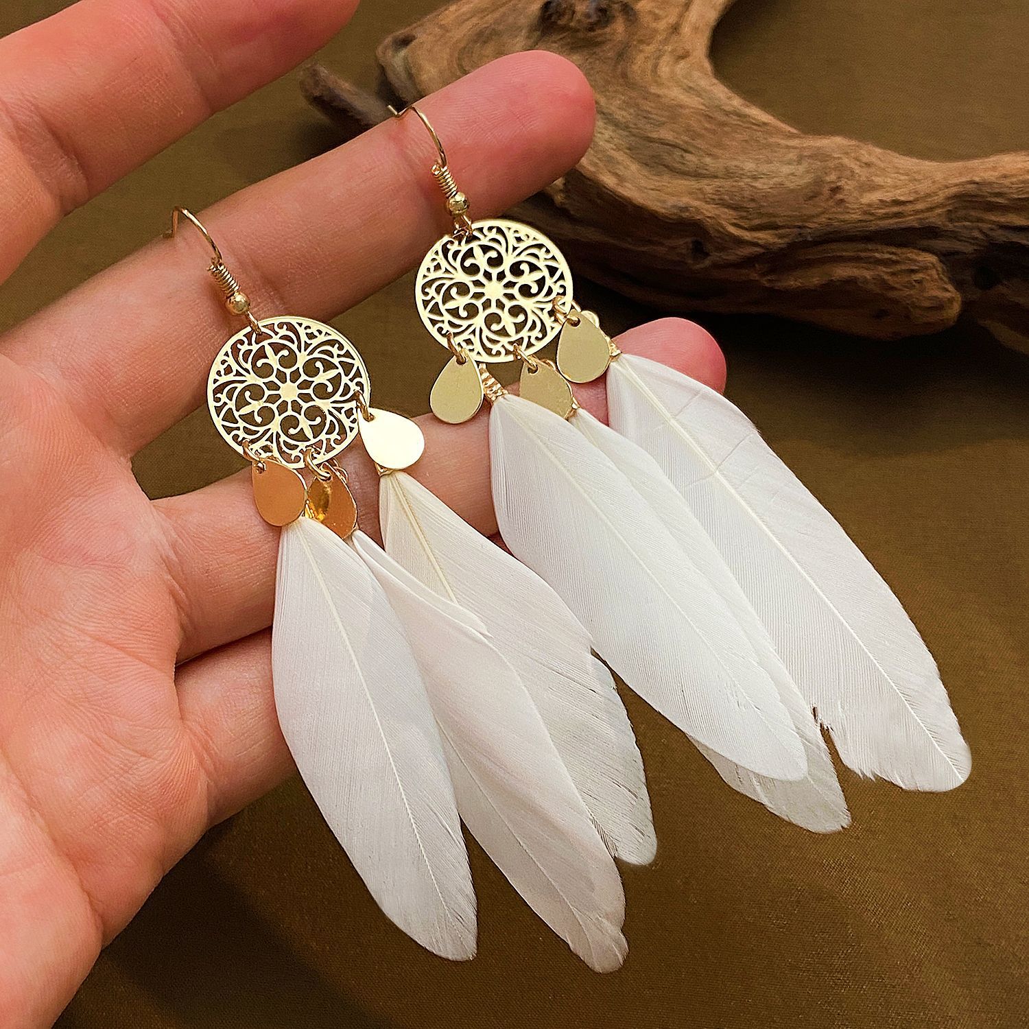 Brincos boêmios de borla de pe - Ethnic Modern Fashion avaliação e preço