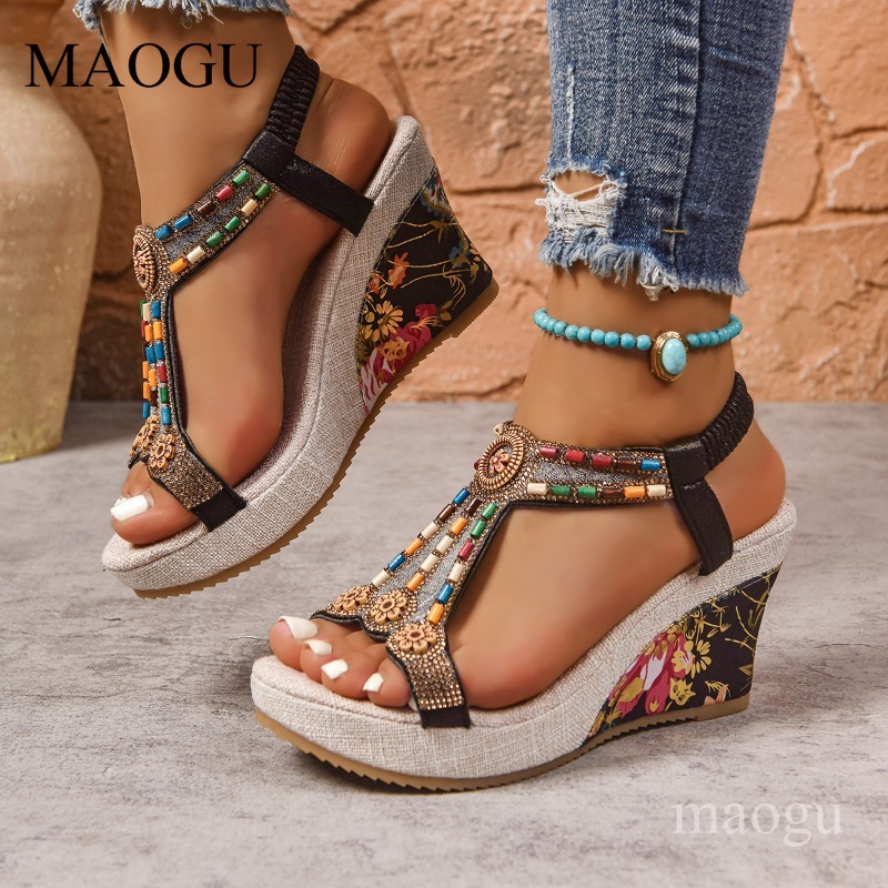 Sandálias Anabela Boho com Miç - Ethnic Modern Fashion avaliação e preço