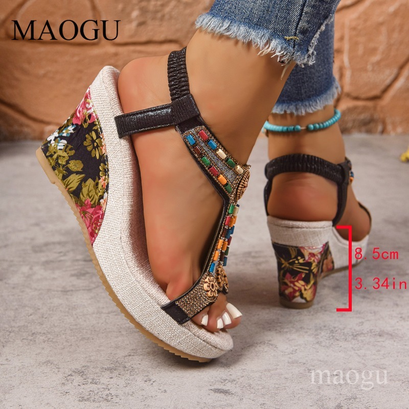 Sandálias Anabela Boho com Miç - Ethnic Modern Fashion avaliação e preço